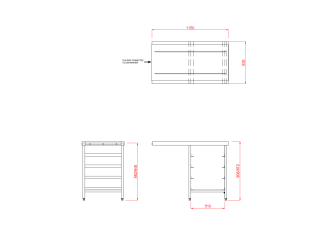 Hobart Outlet Double Rack Table SCR1150 (1150mm Length)