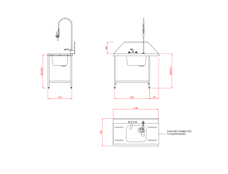 Hobart Inlet Double Rack Table & Sink SD1150L/R-Left Hand (1150mm Length)