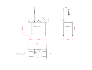 Hobart Inlet Double Rack Table & Sink SD1150R/L-Right Hand (1150mm Length)